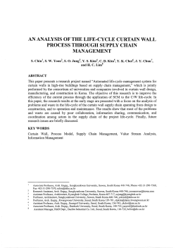 an analysis of the life-cycle curtain wall process through