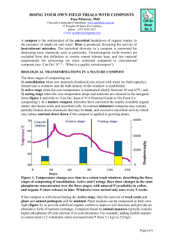 doing your own field trials with composts
