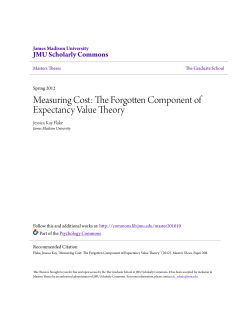 Measuring Cost: The Forgotten Component of Expectancy Value