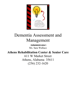 Dementia Assessment and Management