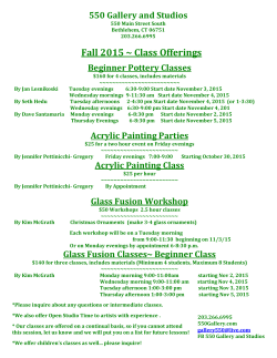 550 Gallery and Studios 2015.11 class offerings