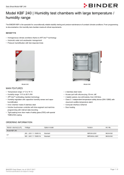 Model KBF 240 | Humidity test chambers with large