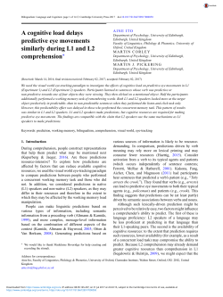A cognitive load delays predictive eye movements similarly during