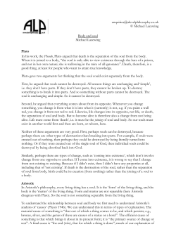 Body and soul - A Level Philosophy