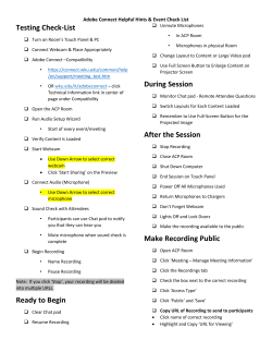 Testing Check-List Ready to Begin During Session After the Session