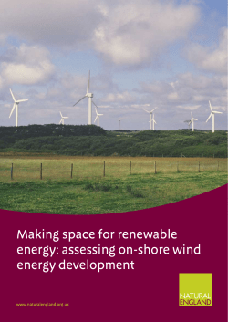 Making space for renewable energy: assessing on
