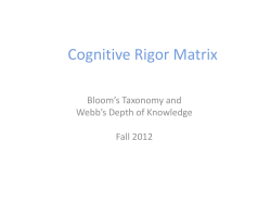Cognitive Rigor Matrix