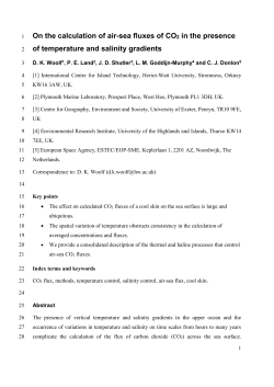 On the calculation of air-sea fluxes of CO 2 in the presence of