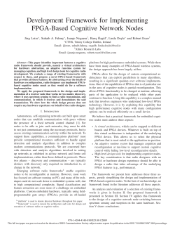 Development Framework for Implementing FPGA