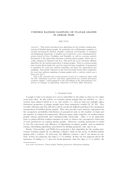 UNIFORM RANDOM SAMPLING OF PLANAR GRAPHS IN