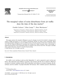 The marginal values of noise disturbance from air traffic: does the