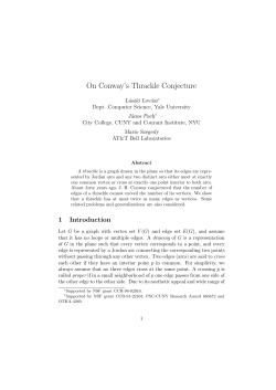 On Conway`s Thrackle Conjecture