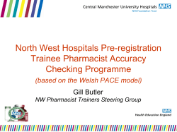 Accuracy Checking Tutorial - Pharmacy Workforce North West