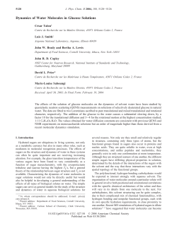 Dynamics of Water Molecules in Glucose Solutions