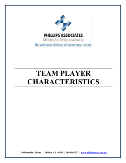 team player characteristics