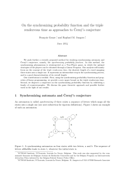 On the synchronizing probability function and the triple rendezvous