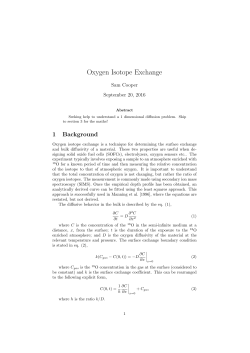 Oxygen Isotope Exchange