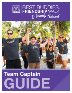 Team Captain Guide - Best Buddies Friendship Walk