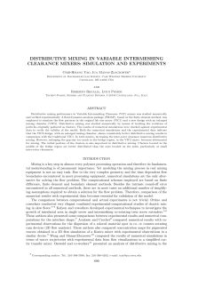 distributive mixing in variable intermeshing clearance mixers