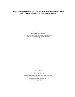 Angat – Pampanga River – Manila Bay Ecosystem Renewable