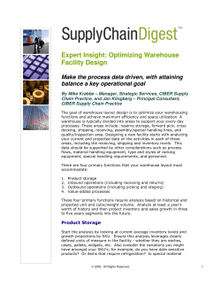 Optimizing Warehouse Facility Design