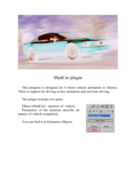 MadCar plugin This program is designed for 4 wheel vehicle
