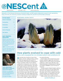 How plants evolved to cope with cold