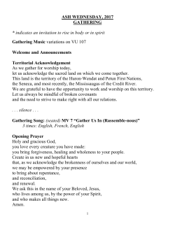 Ash Wednesday 2017 &ndash; Leader