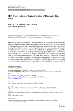 FISS Observations of Vertical Motion of Plasma in Tiny Pores
