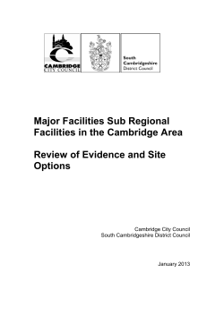 Major Facilities Sub Regional Facilities in the Cambridge Area