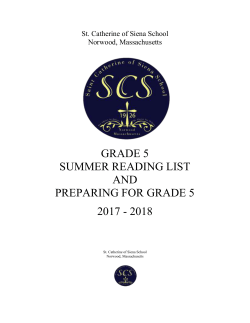 Grade 5 Summer Reading List - Saint Catherine Of Siena School
