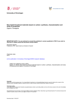 University of Groningen New hybrid functional materials based on
