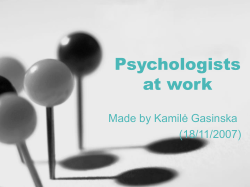 Psychologists at work