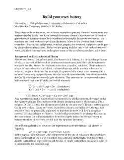 Build your own battery - Chemistry