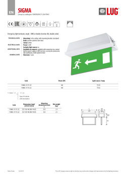 emergency light luminaire, single - (NM) or double