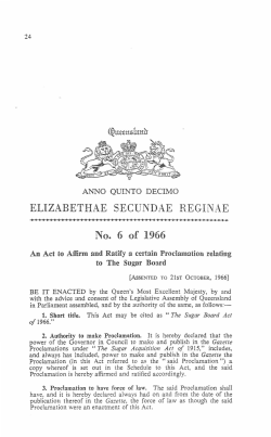 Sugar Board Act of 1966 - Queensland Legislation