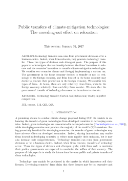 Public transfers of climate-mitigation technologies: The crowding