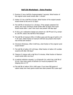Half Life Worksheet
