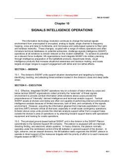 Signals Intelligence Operations