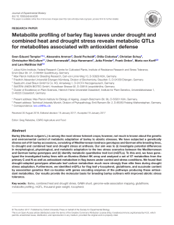 Metabolite profiling of barley flag leaves under drought and