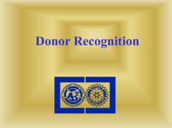 Major Donor Recognition