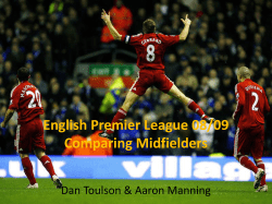Comparing midfielders in Barclay`s Premier Leagu