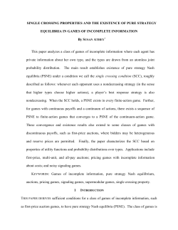 SINGLE CROSSING PROPERTIES AND THE EXISTENCE OF