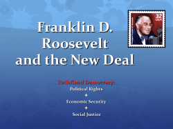 Franklin D. Roosevelt and the New Deal