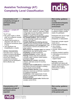 Assistive Technology (AT) Complexity Level Classification