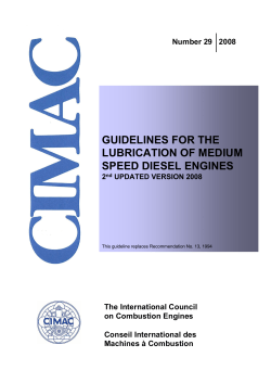 guidelines for the lubrication of medium speed diesel engines