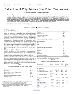 Extraction of Polyphenols from Dried Tea Leaves