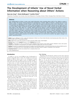 The development of infants` use of novel verbal