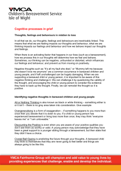 Cognitive processes in grief