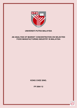 universiti putra malaysia an analysis of market concentration on